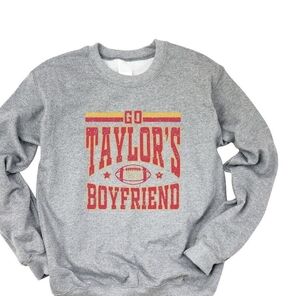 Universal Thread Gray and Red Football Sweatshirt